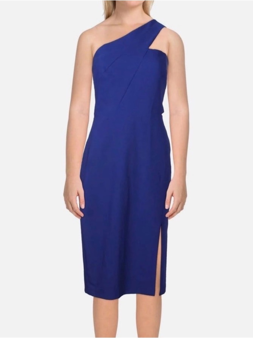 Aidan Mattox Crepe One-Shoulder Cocktail